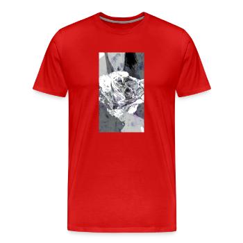 Dank lightX abstrakt - Männer Premium Bio T-Shirt - Rot - Vorne - Damien (186cm)