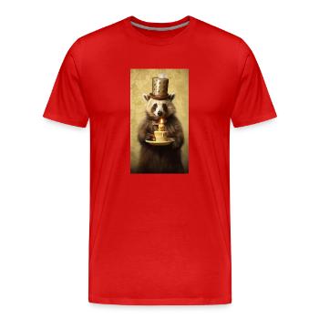 Anniversaire - T-shirt bio Premium Homme - rouge - Devant - Damien (186cm)