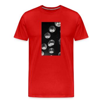 Himmelslaternen - Männer Premium Bio T-Shirt - Rot - Vorne - Damien (186cm)