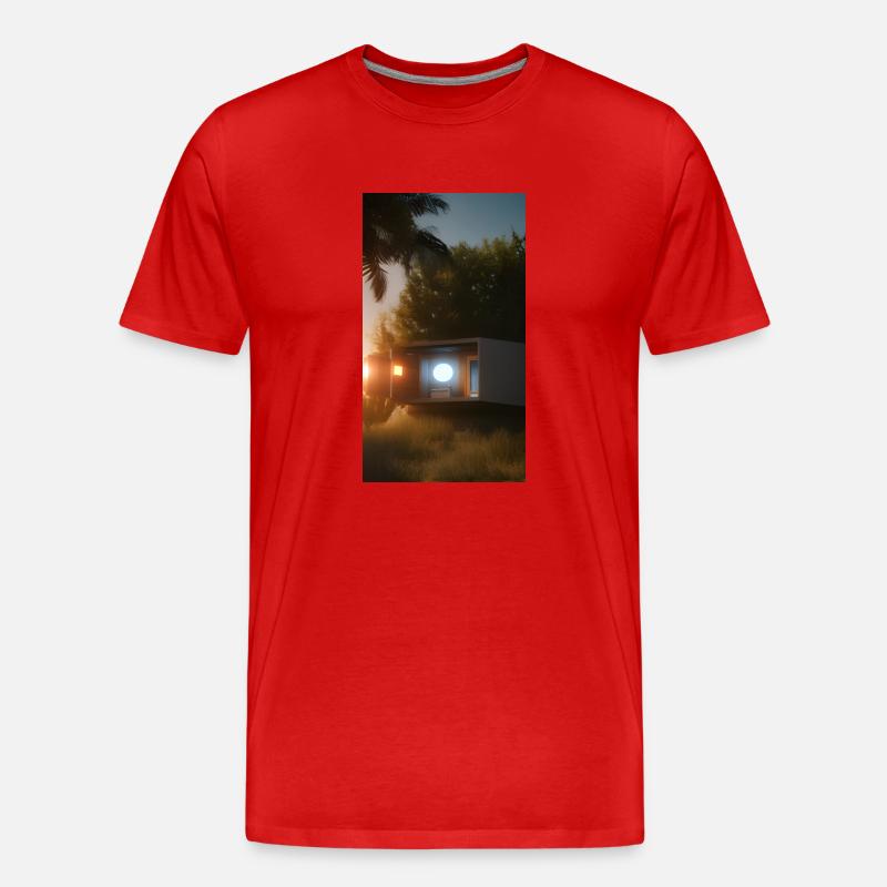 Maison cachée dans les bois - T-shirt bio Premium Homme - rouge