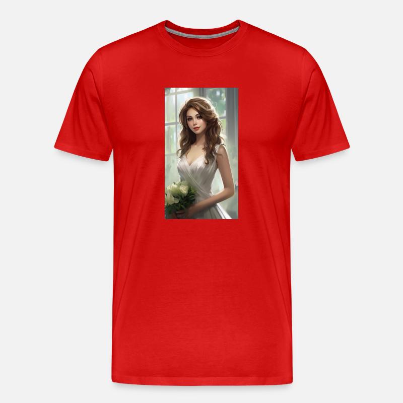 Team bride - Männer Premium Bio T-Shirt - Rot
