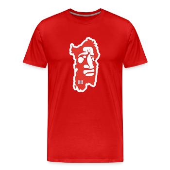 Italy Travel Italian Sardegna Sardinia - Men's Premium Organic T-Shirt - red - Front - Damien (186cm)