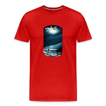 a world beyond - Men's Premium Organic T-Shirt - red - Front - Damien (186cm)