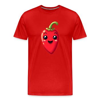 Chili pour enfants - T-shirt bio Premium Homme - rouge - Devant - Damien (186cm)