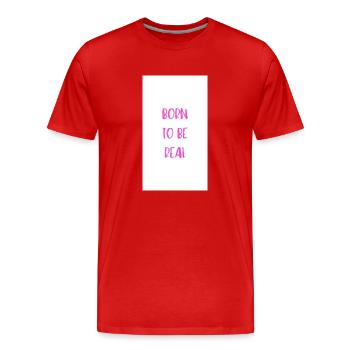 Blue Sea Nature Good morning Instagram Story - Männer Premium Bio T-Shirt - Rot - Vorne - Damien (186cm)