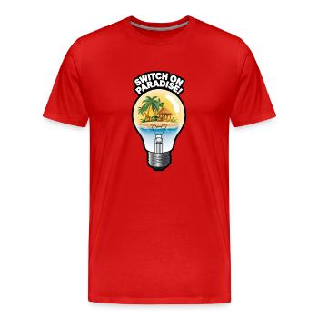 Aufwachen im Paradies - Urlaub in der Sonne - Männer Premium Bio T-Shirt - Rot - Vorne - Damien (186cm)