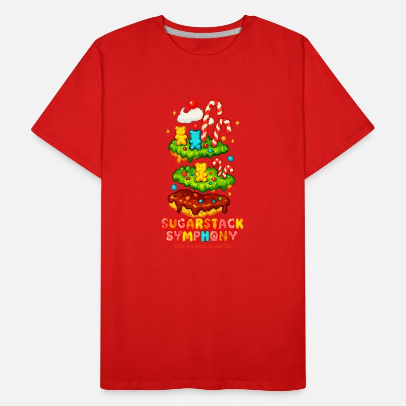 Sugar Stack Symphony – Une bouchée monde par monde T-shirt bio Premium Homme