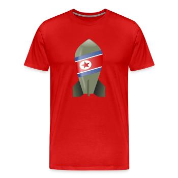 North Korea bomb - Men's Premium Organic T-Shirt - red - Front - Damien (186cm)
