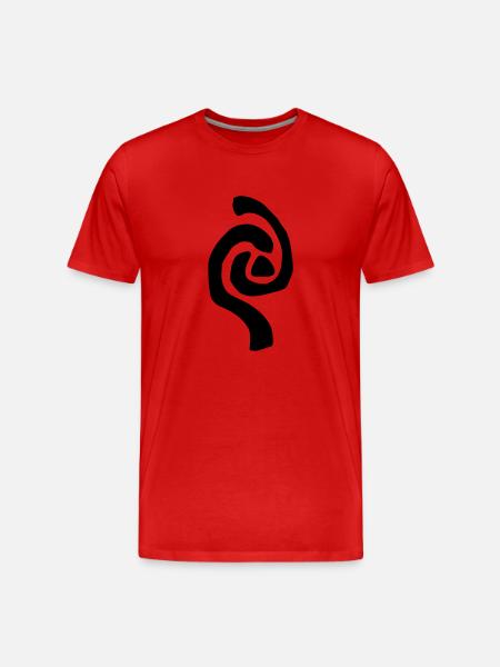 swirl - Men's Premium Organic T-Shirt - red