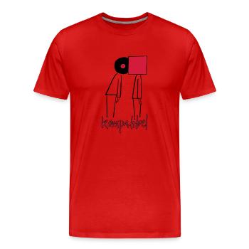 Vinyl collectors love - Men's Premium Organic T-Shirt - red - Front - Damien (186cm)