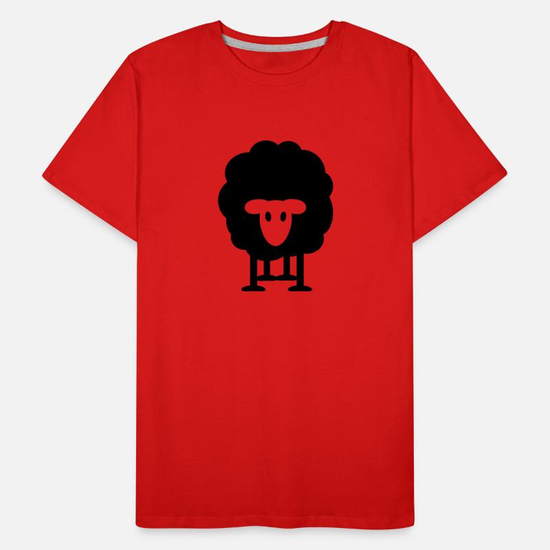 dickes Schaf schwarzes Schaf Herde Schäfer knuffig Männer Premium Bio T-Shirt