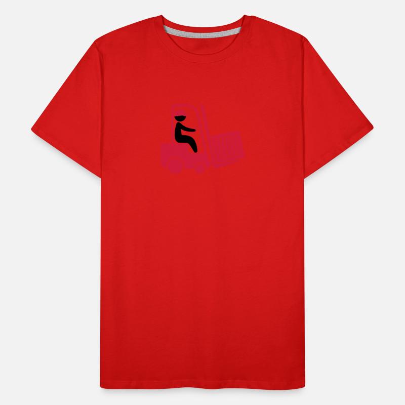 A forklift transporting a box Men's Premium Organic T-Shirt