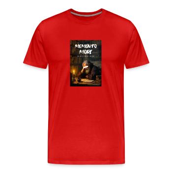 MEMENTO MORI DEVENIR RICHE OU MOURIR EN ESSAYANT LE NÉOCLASSIQUE - T-shirt bio Premium Homme - rouge - Devant - Damien (186cm)