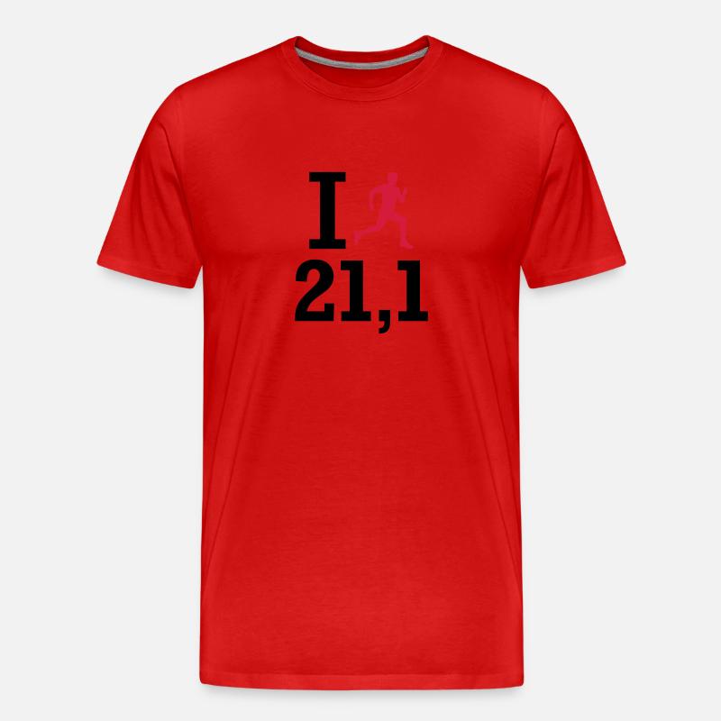 Marathon - Männer Premium Bio T-Shirt - Rot