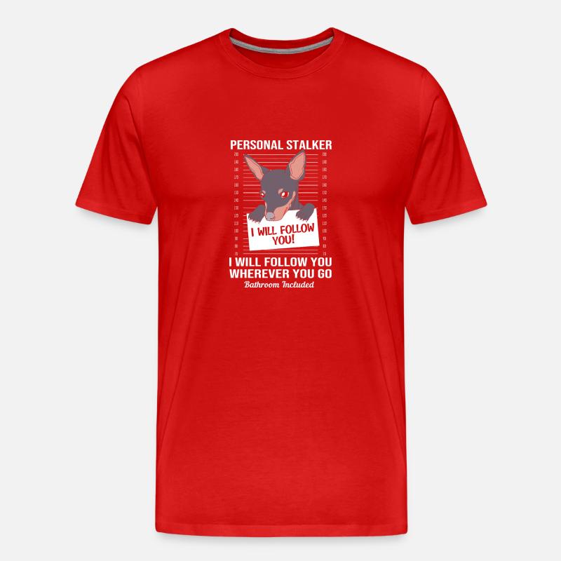 Zwergpinscher - Männer Premium Bio T-Shirt - Rot