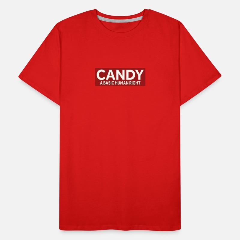CANDY - A BASIC HUMAN RIGHT Men's Premium Organic T-Shirt