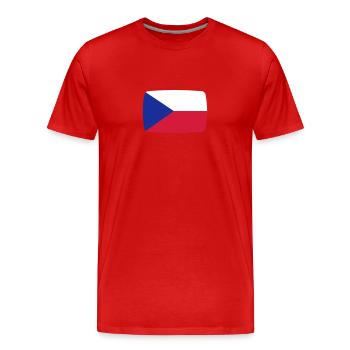 République tchèque République tchèque Drapeau - T-shirt bio Premium Homme - rouge - Devant - Damien (186cm)