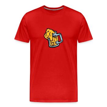 alcohol beer beer glass aperture 409 - Men's Premium Organic T-Shirt - red - Front - Damien (186cm)