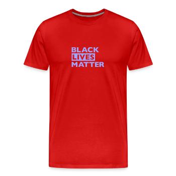 Black Lives Matter Flieder - Männer Premium Bio T-Shirt - Rot - Vorne - Damien (186cm)