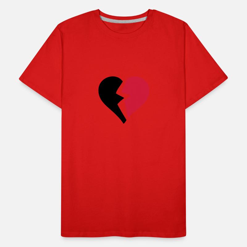 Liebe Herz Herzen Pause Pause Pause Männer Premium Bio T-Shirt