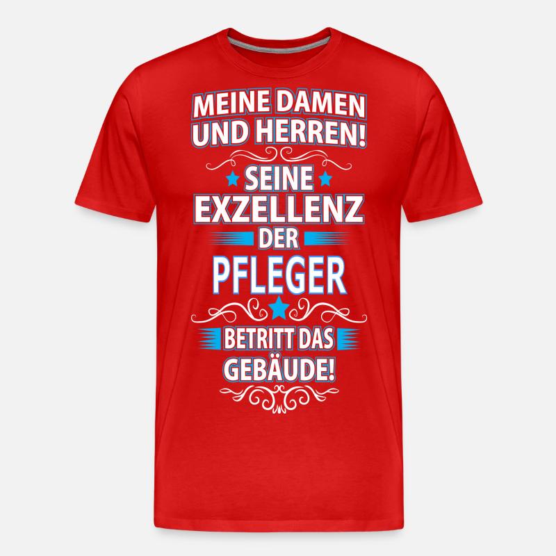 PFLEGER - Männer Premium Bio T-Shirt - Rot