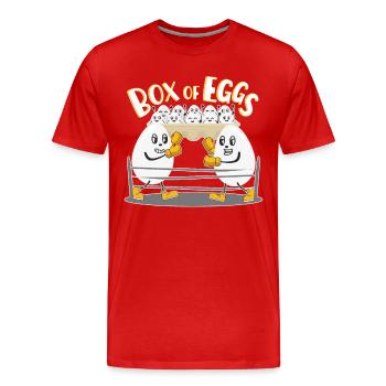 Kühlbox Eier - Lustige Eier Geschenkidee Bauer - Männer Premium Bio T-Shirt - Rot - Vorne - Damien (186cm)
