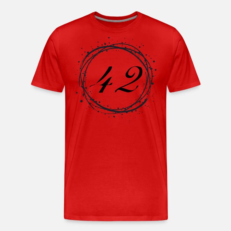 42 - Männer Premium Bio T-Shirt - Rot