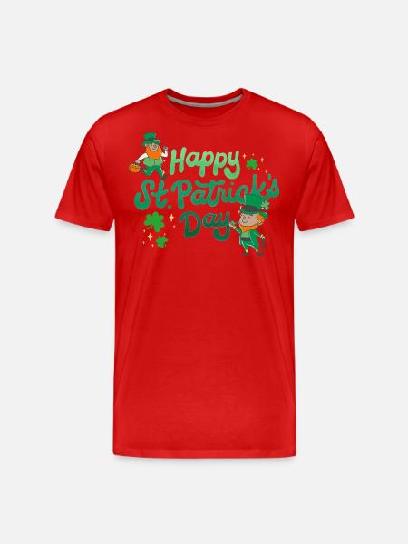 Bonne Saint-Patrick. La Saint-Patrick! - T-shirt bio Premium Homme - rouge