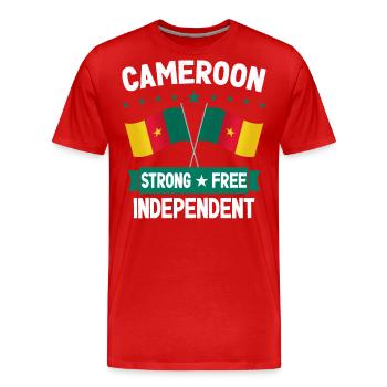 Cameroon - Men's Premium Organic T-Shirt - red - Front - Damien (186cm)