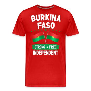 Burkina Faso - T-shirt bio Premium Homme - rouge - Devant - Damien (186cm)