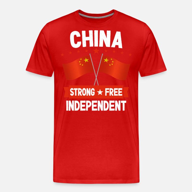 China - Männer Premium Bio T-Shirt - Rot