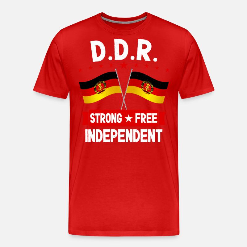 DDR - Männer Premium Bio T-Shirt - Rot