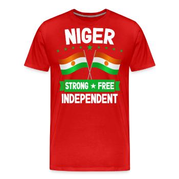 Nouvelle-Zélande - T-shirt bio Premium Homme - rouge - Devant - Damien (186cm)
