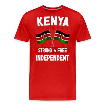Kenya - T-shirt bio Premium Homme - rouge - Devant - Damien (186cm)