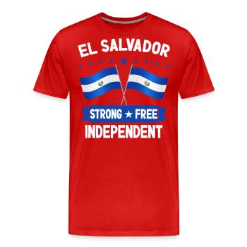 El Salvador - Men's Premium Organic T-Shirt - red - Front - Damien (186cm)