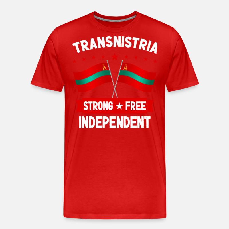 Transnistrien - Männer Premium Bio T-Shirt - Rot