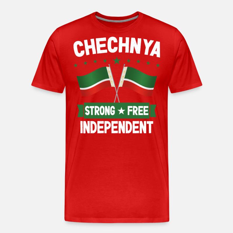 Tschetschenien - Männer Premium Bio T-Shirt - Rot