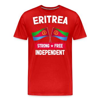 Eritrea - Männer Premium Bio T-Shirt - Rot - Vorne - Damien (186cm)