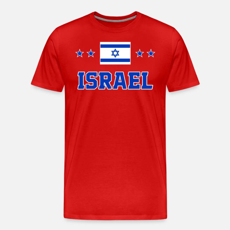 Israel - Männer Premium Bio T-Shirt - Rot