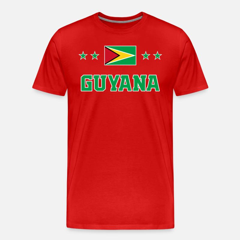 Guyana - Männer Premium Bio T-Shirt - Rot