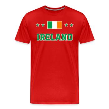 Irlande - T-shirt bio Premium Homme - rouge - Devant - Damien (186cm)