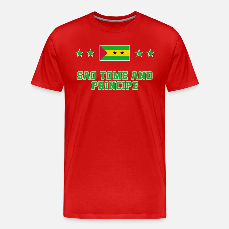 São Tomé und Príncipe - Männer Premium Bio T-Shirt - Rot