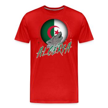 Algerien - Männer Premium Bio T-Shirt - Rot - Vorne - Damien (186cm)