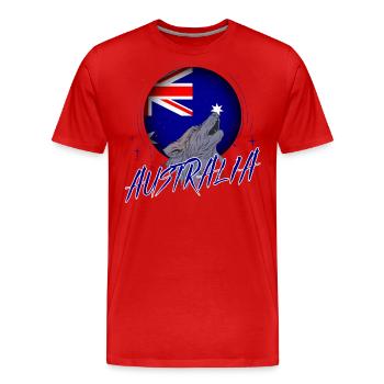Australie - T-shirt bio Premium Homme - rouge - Devant - Damien (186cm)