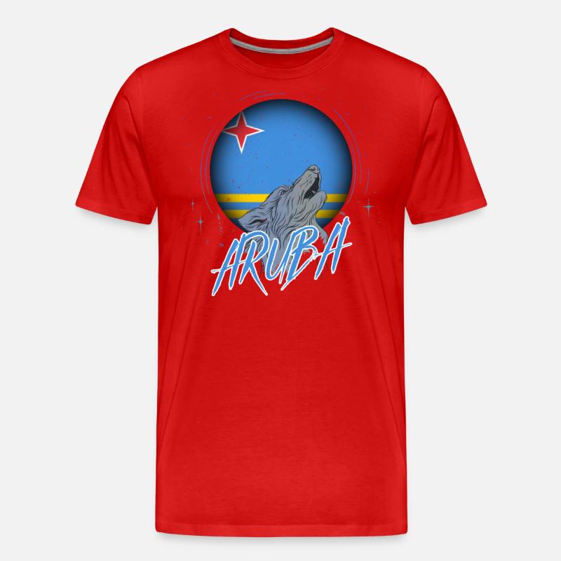 Aruba - Männer Premium Bio T-Shirt - Rot