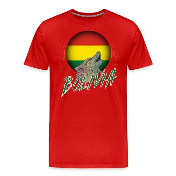 Bolivie - T-shirt bio Premium Homme - rouge - Devant - Damien (186cm)