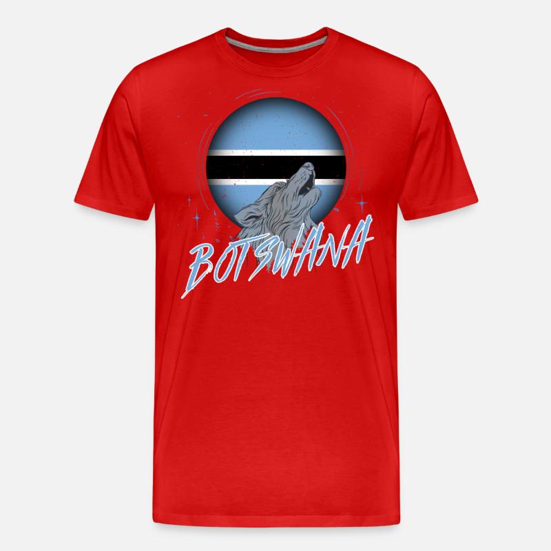 Botswana - Männer Premium Bio T-Shirt - Rot
