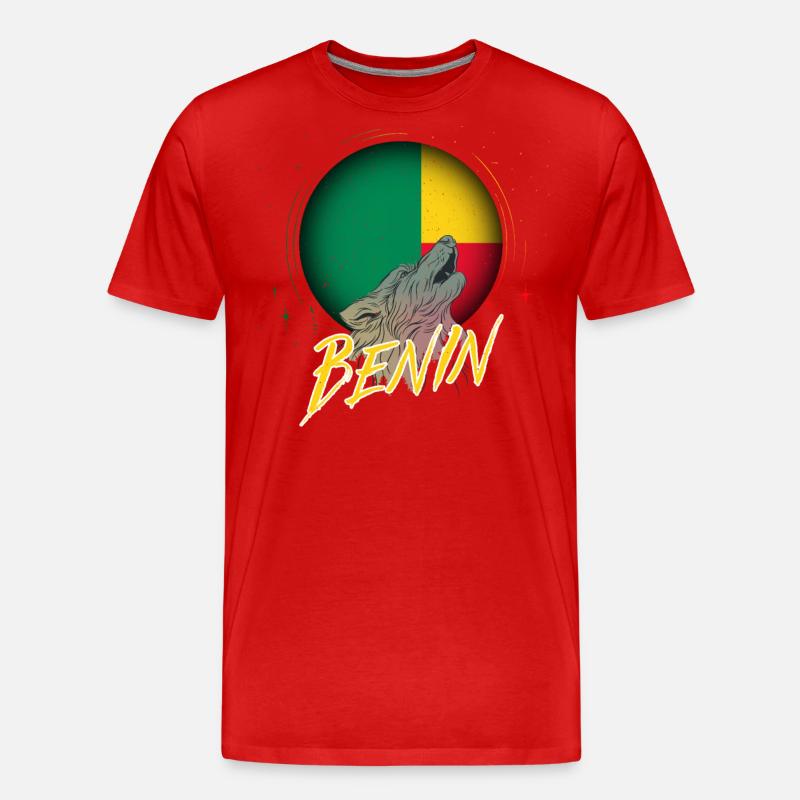 Benin - Männer Premium Bio T-Shirt - Rot