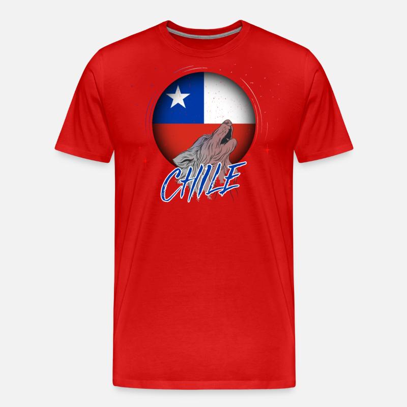 Chile - Männer Premium Bio T-Shirt - Rot