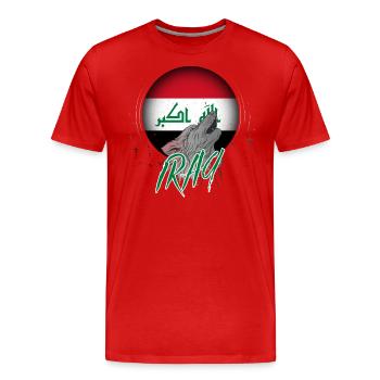 Irak - T-shirt bio Premium Homme - rouge - Devant - Damien (186cm)